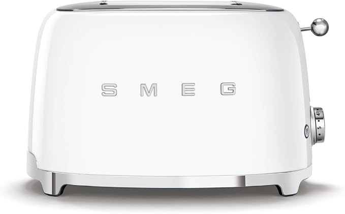 SMEG 2 Slice Toaster with 6 Presets and Defrost Function and Removable Crumb Tray TSF01WHUS, Whit... | Amazon (US)