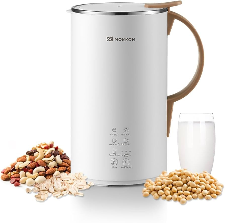 OK MOKKOM Automatic Nut Milk Maker 20 oz Soy Milk Maker, Homemade Almond, Oat, Coconut, Soy, Plan... | Amazon (US)
