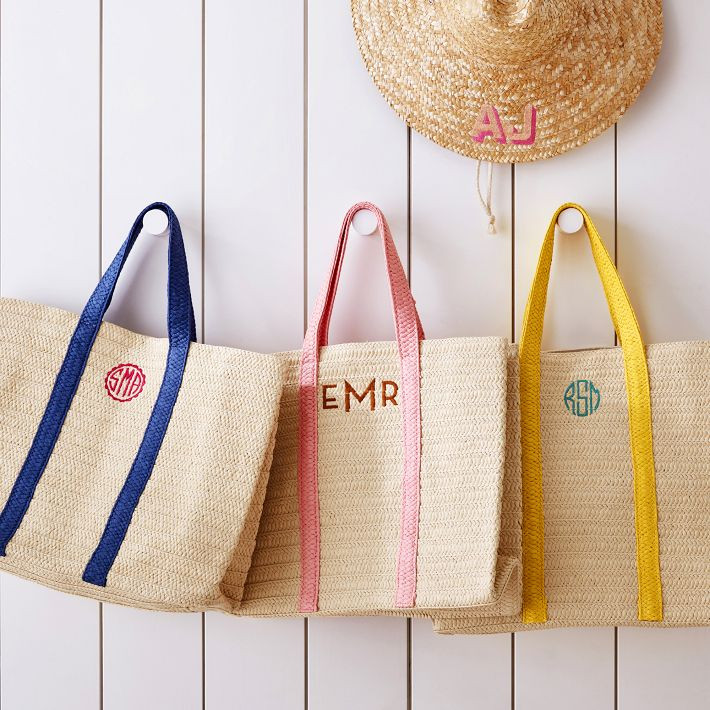 Oversized Straw Beach Tote | Mark and Graham