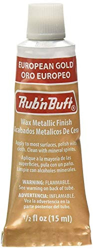 AMACO Rub n Buff Wax Metallic Finish - Rub n Buff European Gold 15ml Tube - Versatile Gilding Wax... | Amazon (US)