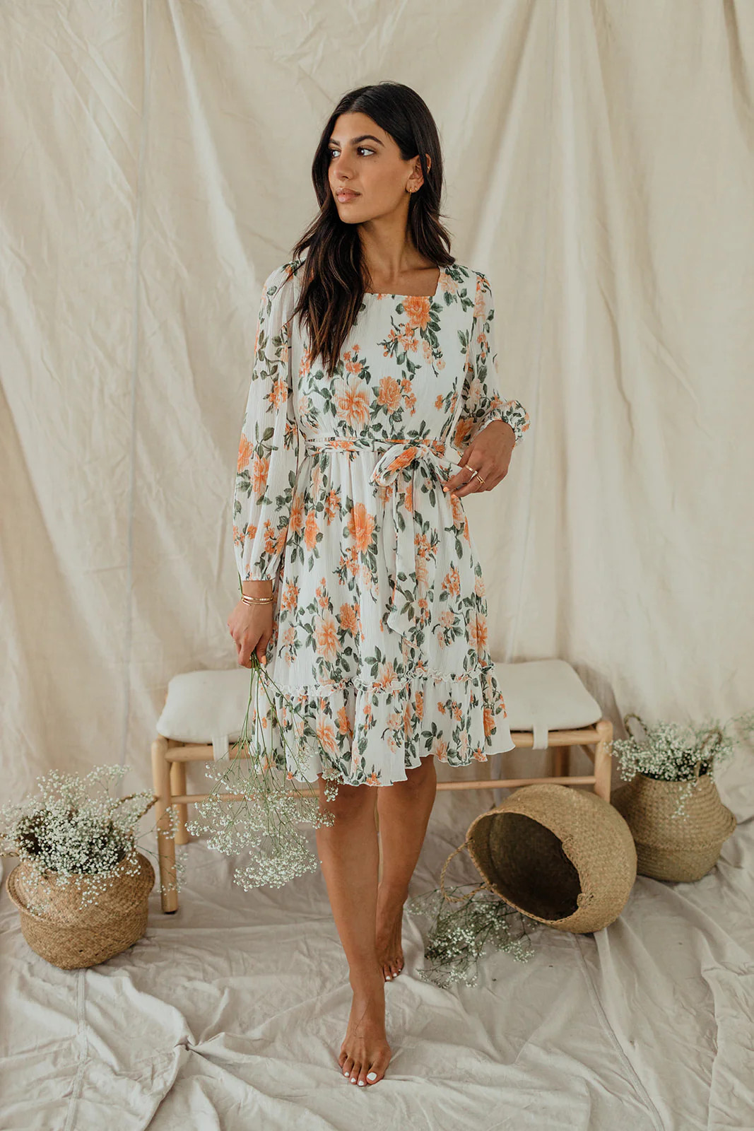 Modest floral fall dresses for women | PINK DESERT | Pink Desert