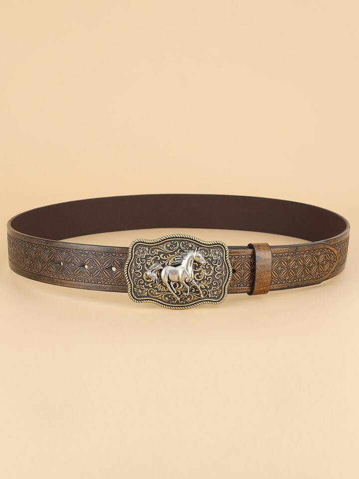 Western Cowgirl Horse Decor Belt For Jeans Pants Halloween | SHEIN