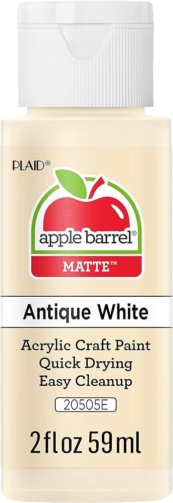 Apple Barrel Acrylic Paint in Assorted Colors (2 oz), 20505, Antique White | Amazon (US)