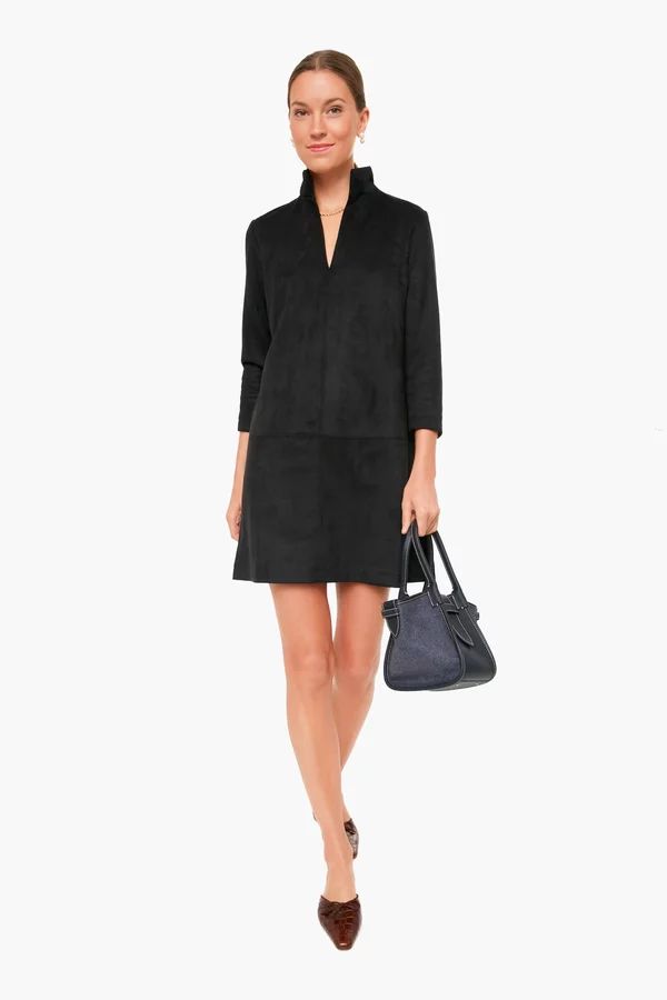 Black Suede Stretch Clifton Dress | Tuckernuck (US)