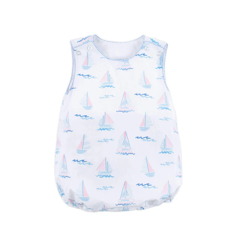 Pastel Sailboat Blue Sun Bubble | Classic Whimsy