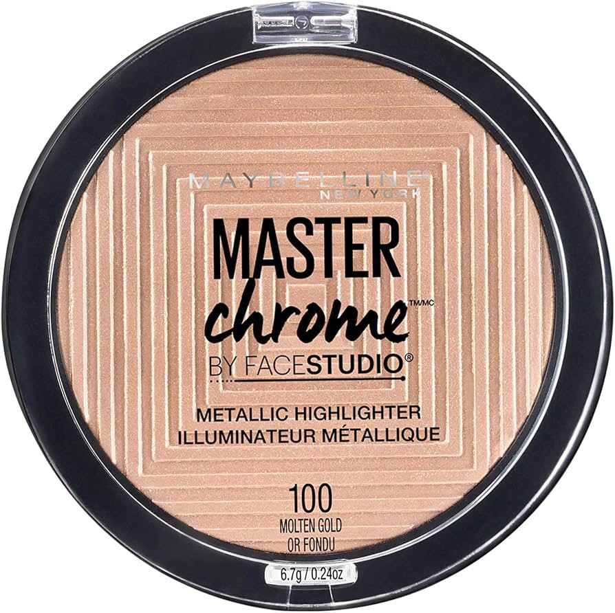 Maybelline Master Chrome Metallic Highlighter Powder, Molten Gold, 1 Count | Amazon (US)