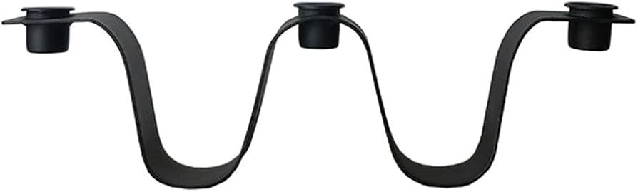 Twisted Metal Style Candlestick Holders,Simplicity Black Taper Candle Holder Ideal for Decor Tabl... | Amazon (US)