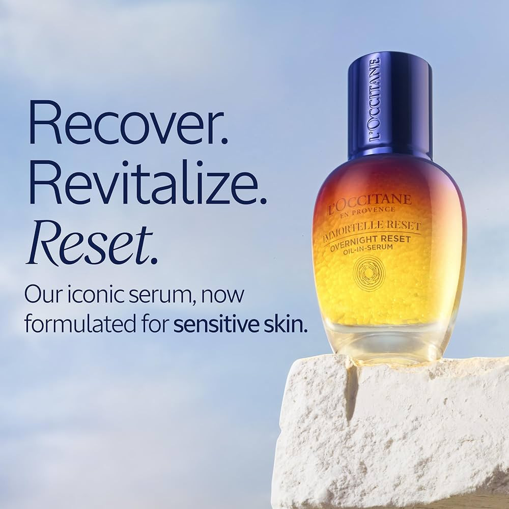 L'Occitane Immortelle Overnight Reset Oil-In-Serum: More Radiant Skin In 1 Night, Smooth Fine Lin... | Amazon (US)