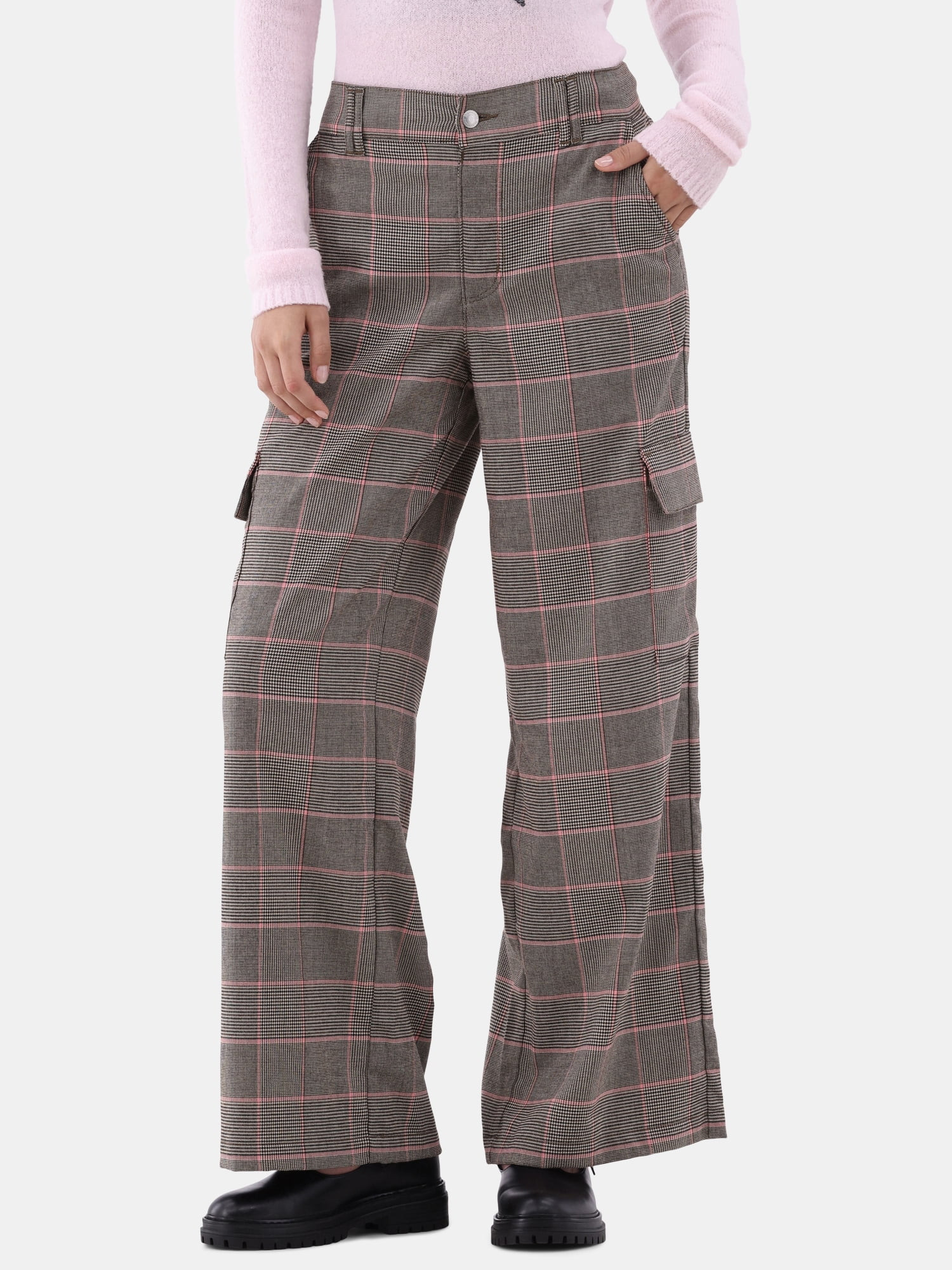 No Boundaries Cargo Wide Leg Pants, Women's - Walmart.com | Walmart (US)