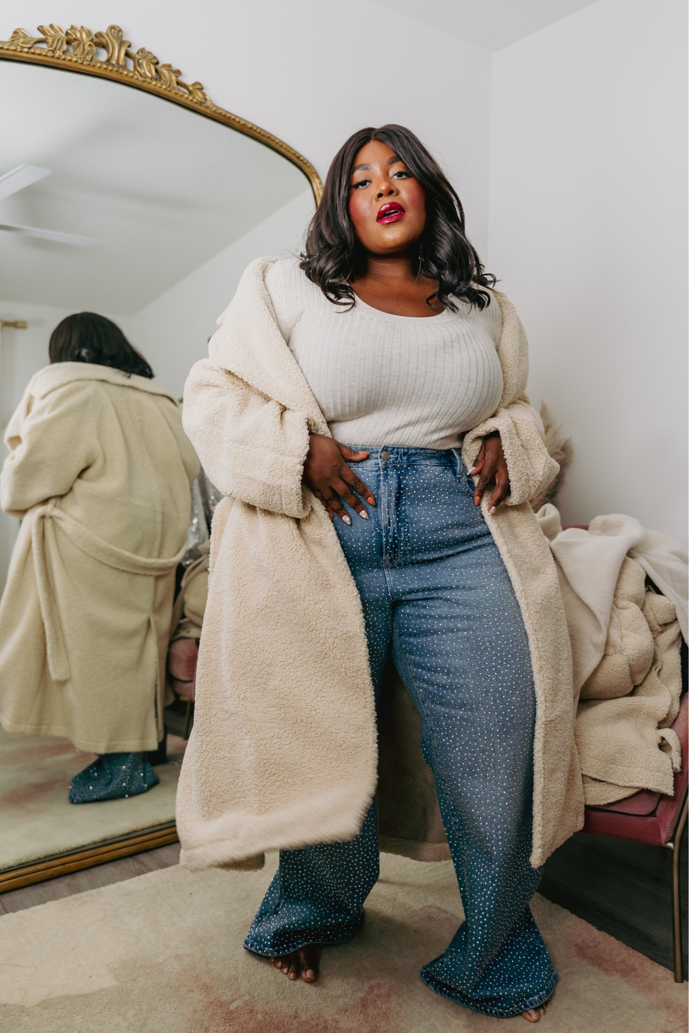 Good American Plus Size Haul | Plus Size Fashion | Sherpa Coat | Rhinestone Jeans 



#LTKfindsunder100 #LTKplussize #LTKsalealert