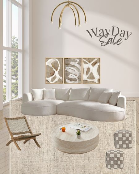 WayDay presales, faux travertine coffee table, modern neutral sectional, curved sectional

#LTKhome #LTKVideo #LTKstyletip