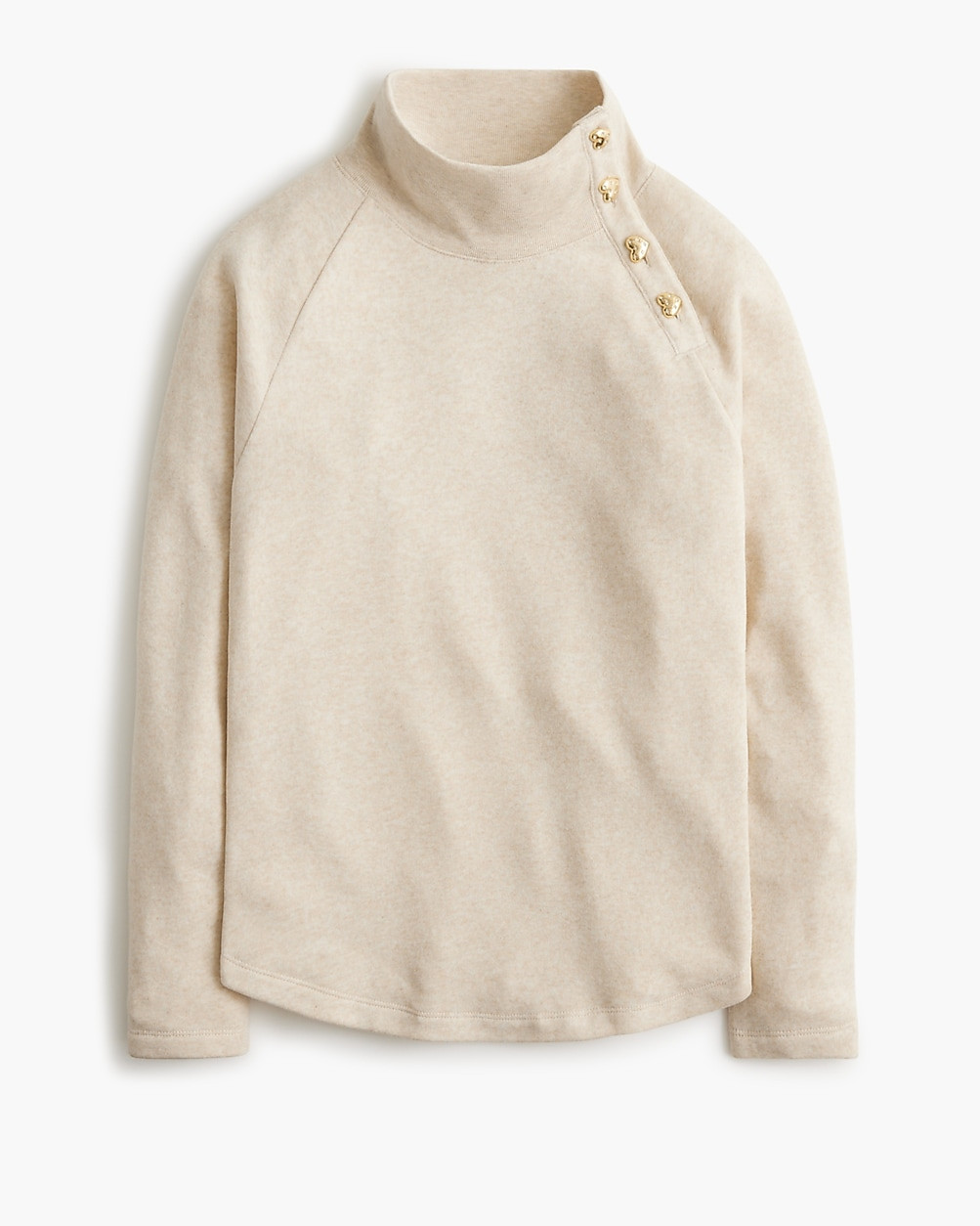 Heart-button mockneck pullover | J.Crew Factory