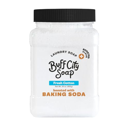 Buff City Soap - Powder Laundry Soap Plus - Made With Simple, Plant-Based Ingredients & Boosted With Baking Soda - Juniper, Sandalwood, & Vanilla Scented Laundry Detergent Powder - Fresh Cotton | Amazon (US)