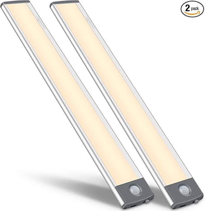 54-LED Motion Sensor Cabinet Light,Under Counter Closet Lighting, Wireless USB Rechargeable Kitch... | Amazon (US)