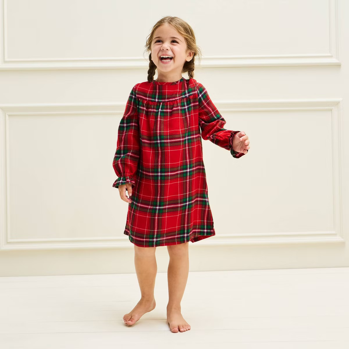 Toddler Girls' Holiday Plaid Flannel Matching Family Nightgown - Wondershop\u2122\u200b\u200b\u20... | Target