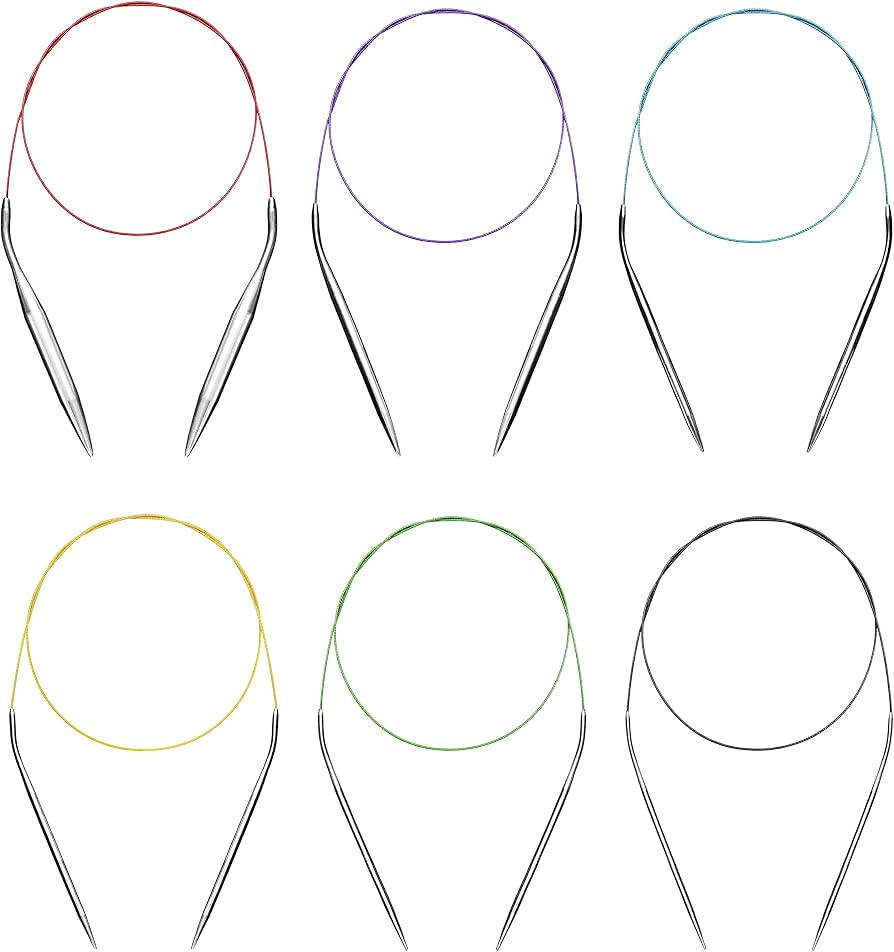 Circular Knitting Needles Set Round Needle Metal Magic Loop 40 Inch Size 15 13 11 10 9 8 7 6 5 4 ... | Amazon (US)