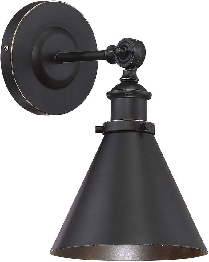 Savoy House 9-0901-1-44 Glenn Vintage Industrial Metal Sconce with Adjustable Shade Angle, 1-Ligh... | Amazon (US)