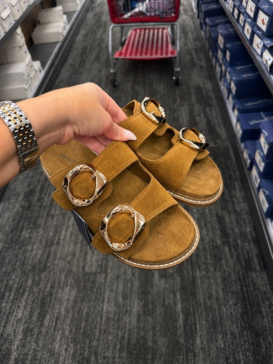 Target fashion target finds birk lookalikes with gold details. Summer sandals spring sandals