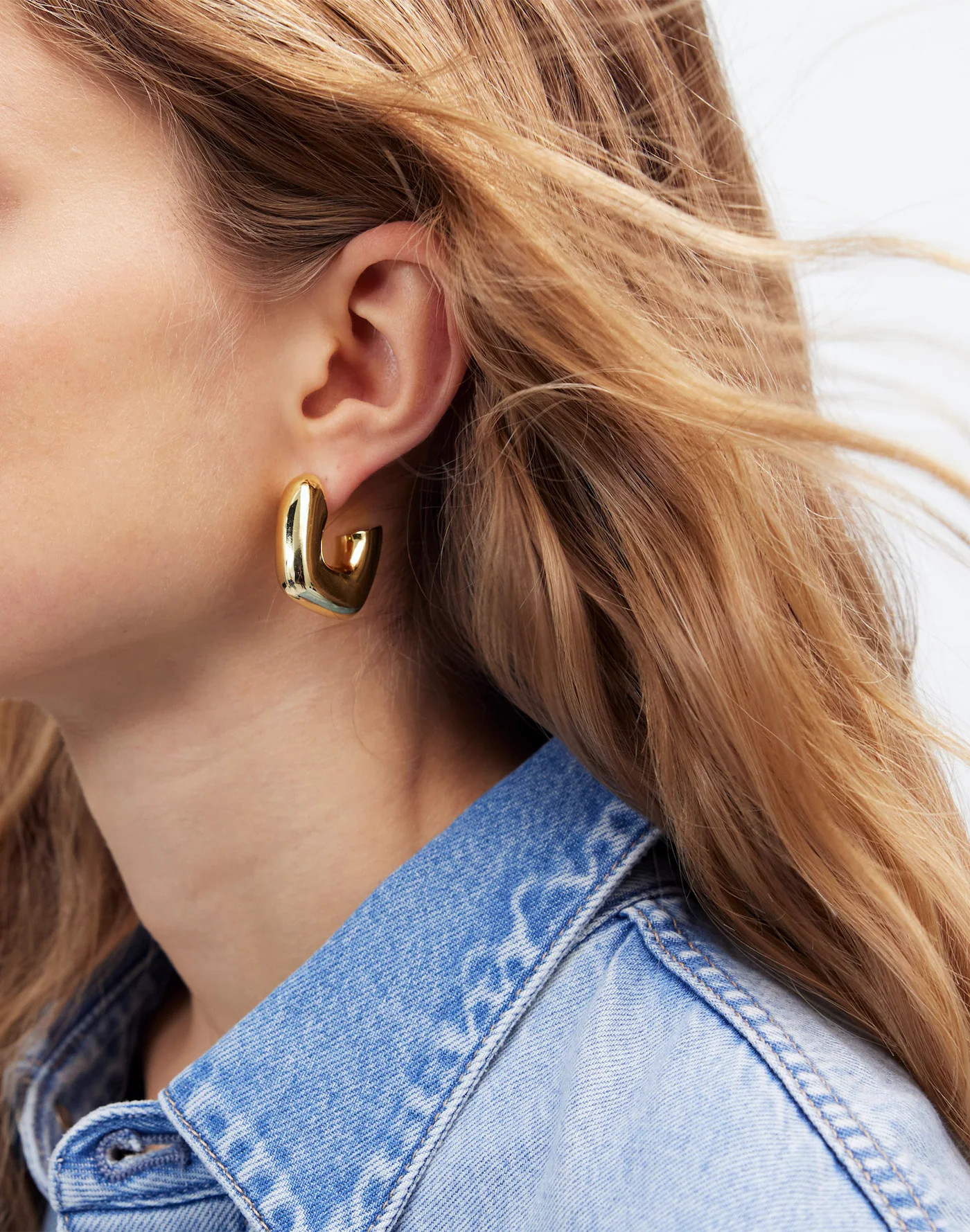 Sculptural Large Hoop Earrings | Madewell | Madewell