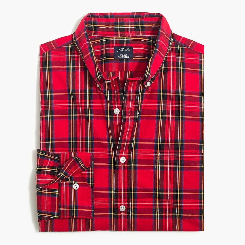 Plaid slim flex casual shirt | J.Crew Factory