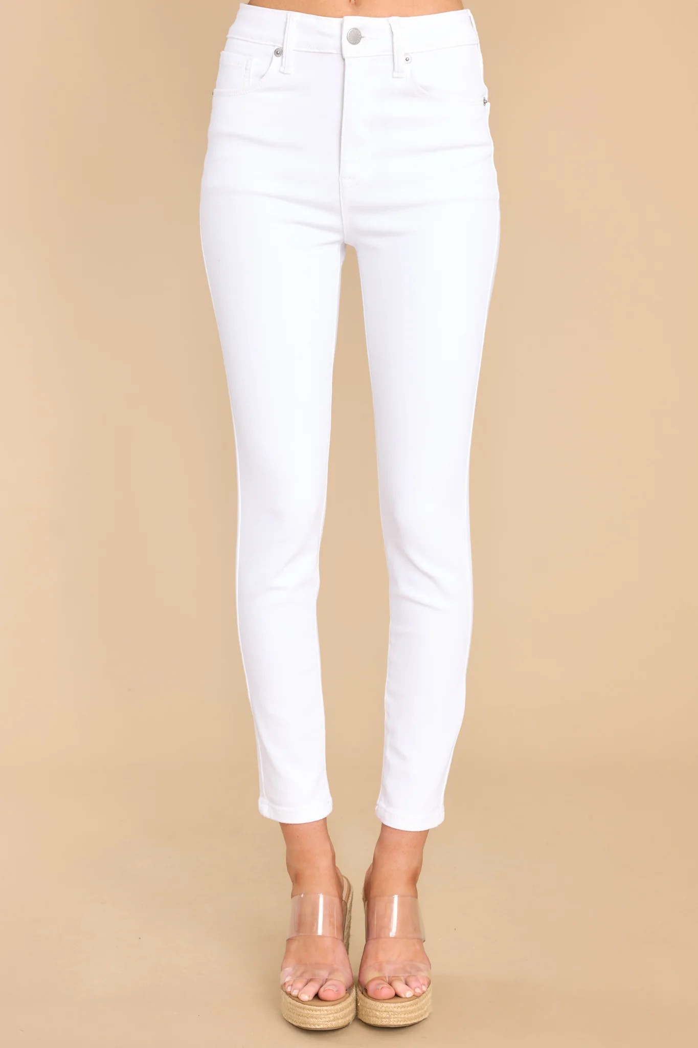 All Time Favorite White Jeans | Red Dress 