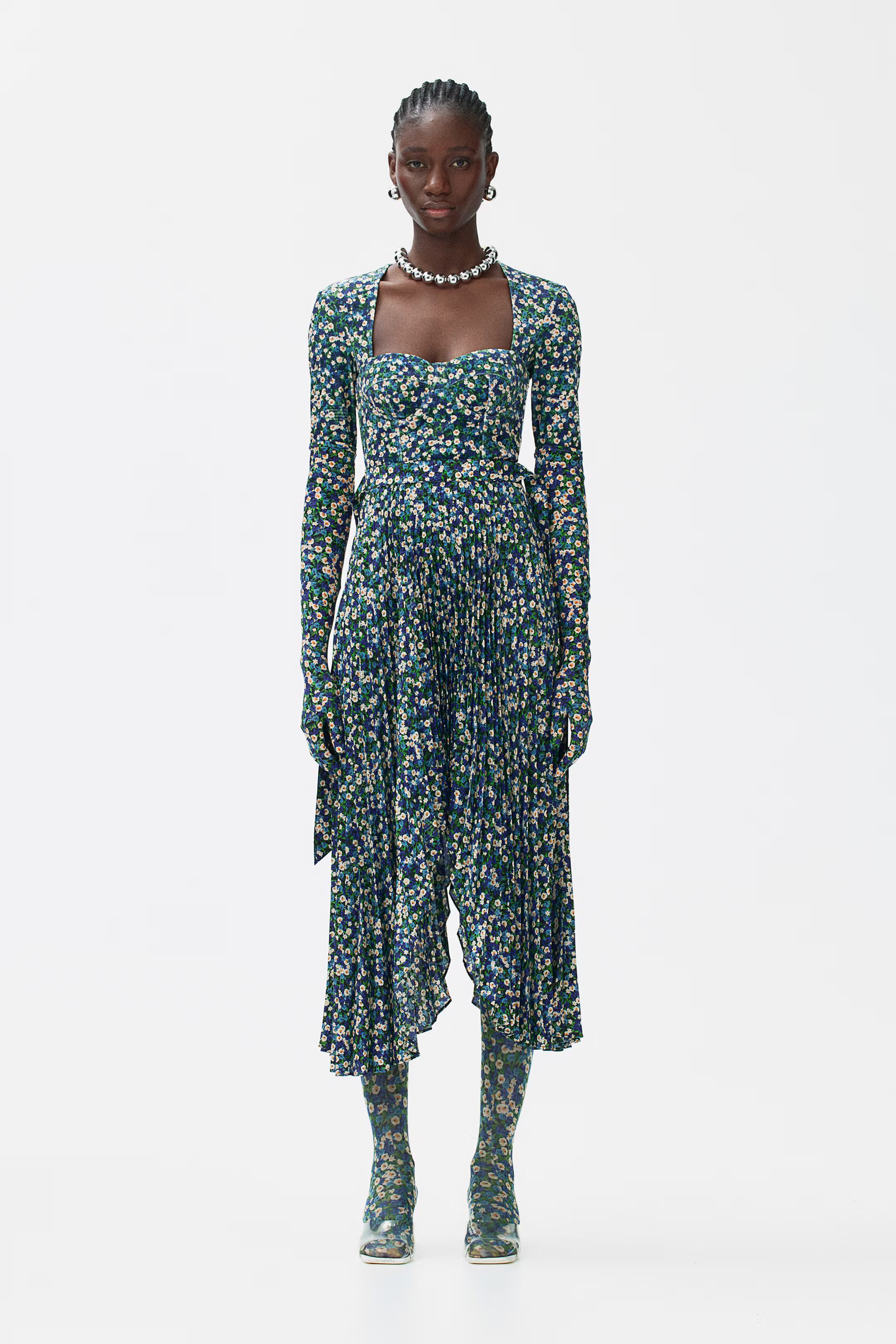 Floral-patterned Pleated Skirt | H&M (US + CA)