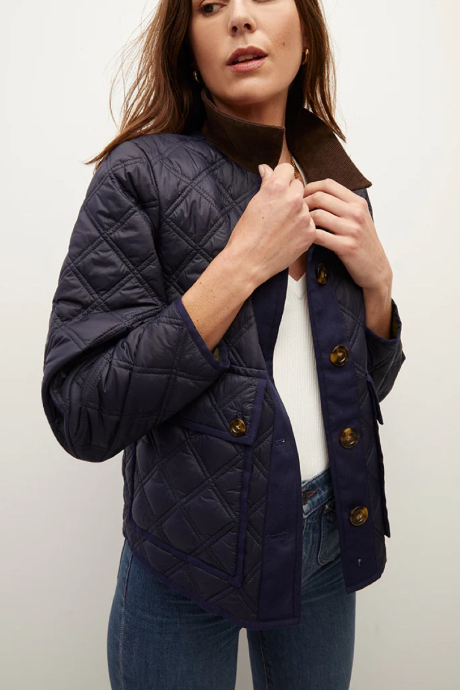 My most requested jacket link is back in Navy with a brown corduroy collar & reverses to army green! Must have for early transitional fall. 

#LTKFind #LTKSeasonal #LTKworkwear