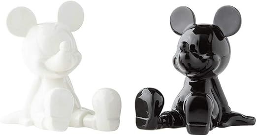 Enesco Disney Ceramics Mickey Mouse Sitting Salt and Pepper Shakers, 3.5 Inch, Black and White | Amazon (US)
