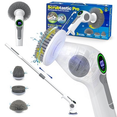 Bell + Howell Scrubtastic Pro Electric Spin Scrubber Rechargeable Shower Tile Floor Grout Cleaning Brush with LED Display | Target