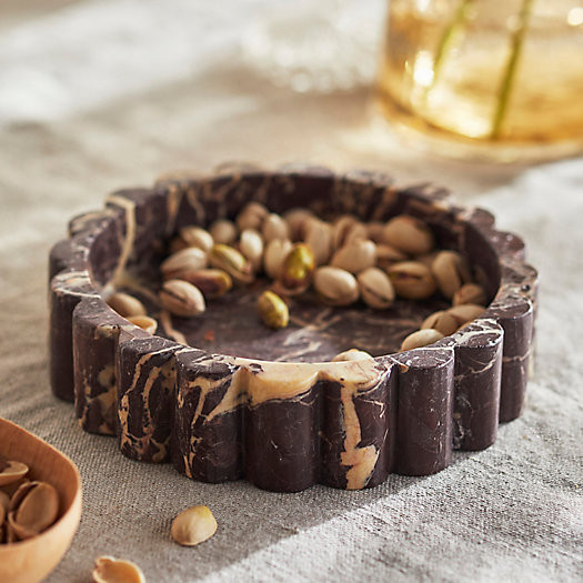 Scallop Red Levanto Marble Serving Bowl | Terrain