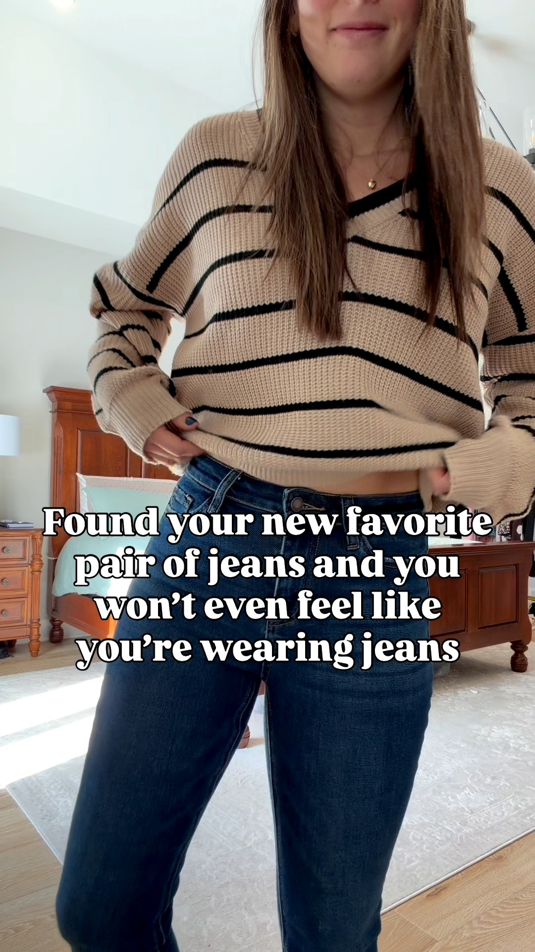 Found your new favorite pair of jeans that you will reach for over and over and over again because they don’t feel like you’re wearing jeans! They have so much stretch that I am wearing a size 3! 😳 

#ad #emmalousboutique @emmalousboutique 

#LTKdayinmylife #LTKgrwm #LTKootd