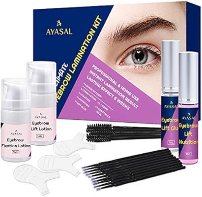 Amazon.com: AYASAL Ultimate Eyebrow Lamination Kit, Eyebrow Lift Kit - DIY Brow Perm, Brow Perm K... | Amazon (US)