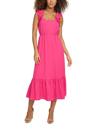 Women's Sleeveless Tiered Midi Dress | Macy's