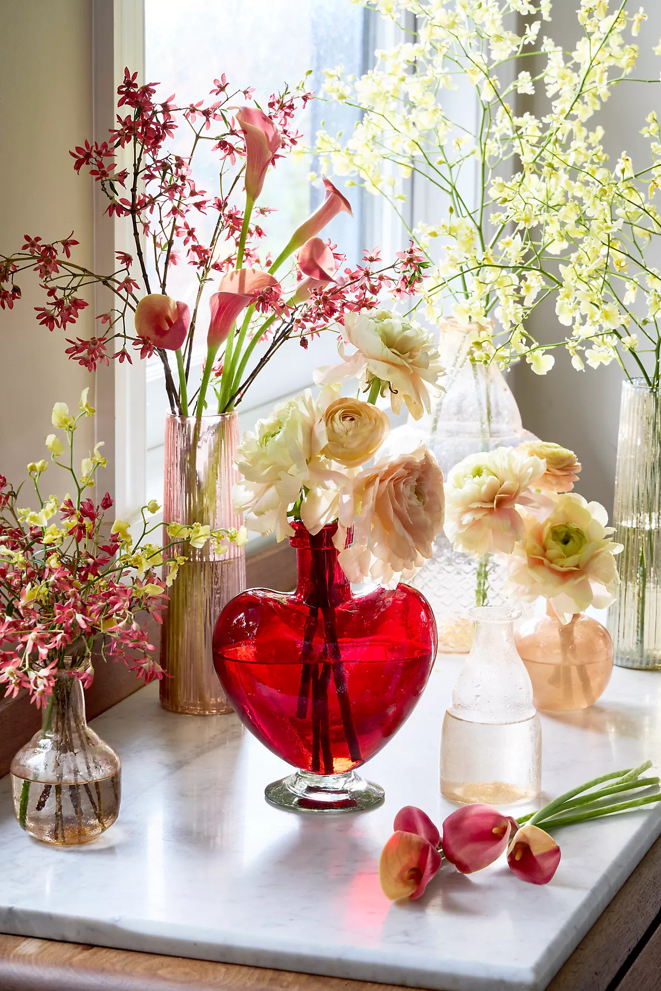 Recycled Glass Heart Bud Vase | Anthropologie (US)