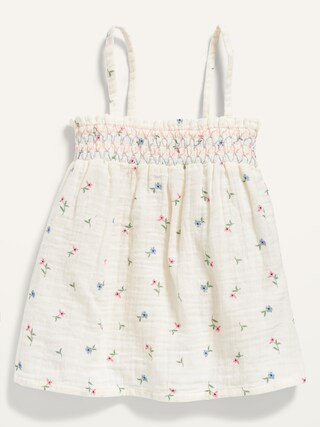 Sleeveless Smocked Floral Top for Toddler Girls | Old Navy (US)