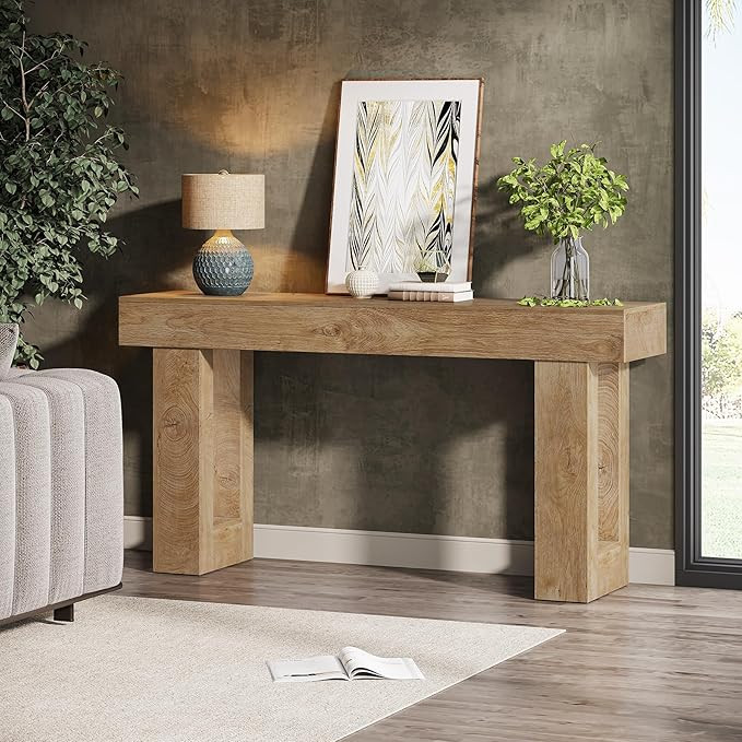 Tribesigns 63-Inch Long Console Table, Wooden Rectangular Sofa Table Behind The Couch, Farmhouse ... | Amazon (US)