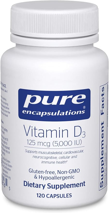 Pure Encapsulations Vitamin D3 125 mcg (5,000 IU) - Supplement to Support Bone, Joint, Breast, He... | Amazon (US)