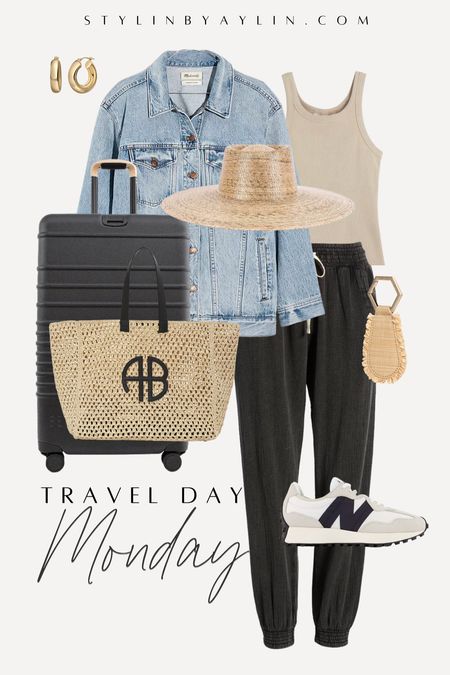 Outfit of the week: Monday travel edition, casual style, jean jacket, StylinByAylin 

#LTKunder100 #LTKtravel #LTKFind