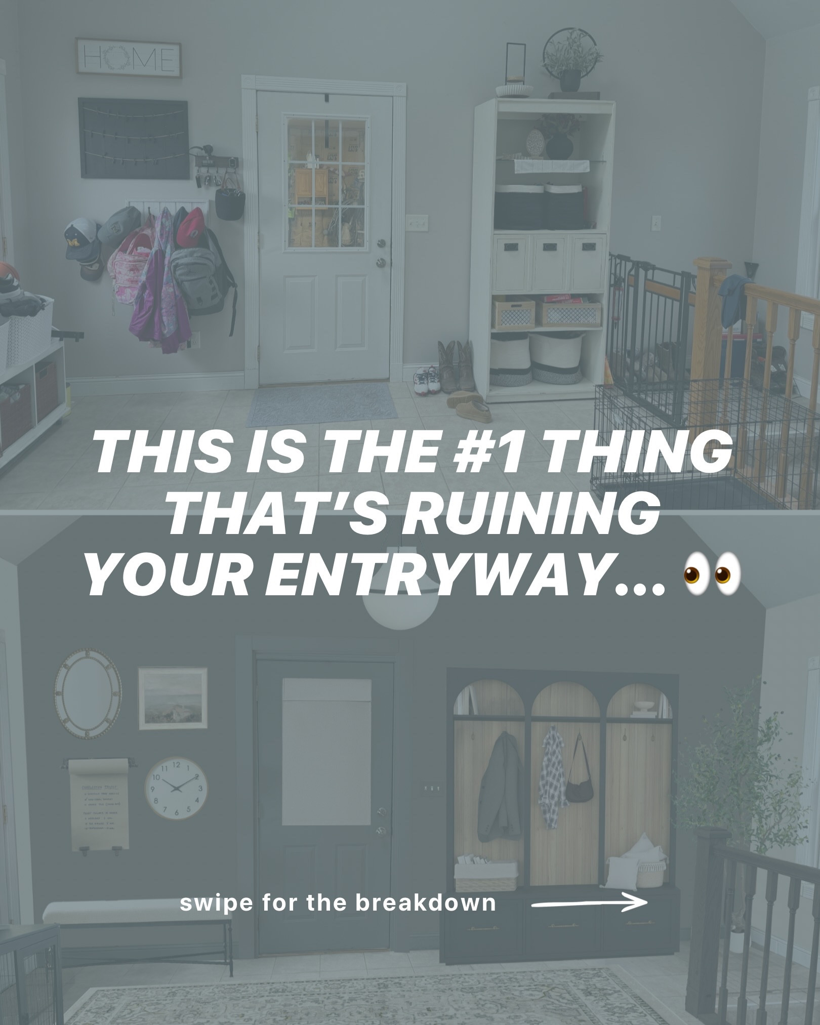 SPRUCE MY SPACE: The Garage Entryway

Every week I mock up how I’d design rooms you submit! Everyone has a mudroom or entryway they struggle to keep organized, with a few simple changes you can totally transform the space on a budget. The biggest issue with this space is that feels separated and cluttered, right now it feels like there’s two zones by each doorway instead of feeling like one big space. To fix this, I would paint the back wall a dark moody color, this not only grounds the space but also hides dirt and scuff marks that are common in spaces like this. Next, I would add a large area rug to the center of the room, this ties together both doors and also creates a cohesive color palette to work with. Covering the window on the door, cuts out visual noise and makes the space feel like a blank canvas. Adding functional furniture like a hall tree, bench, and furniture dog crate that can double as a drop zone for keys, mail, etc. makes a huge difference in a space like this! Finally, adding practical decor pieces like a mirror, clock, and to-do list ties the whole room together. Making these few simple changes totally transform the space from cluttered to intentional! 

What do you think?! What would you add or change?



#LTKHome