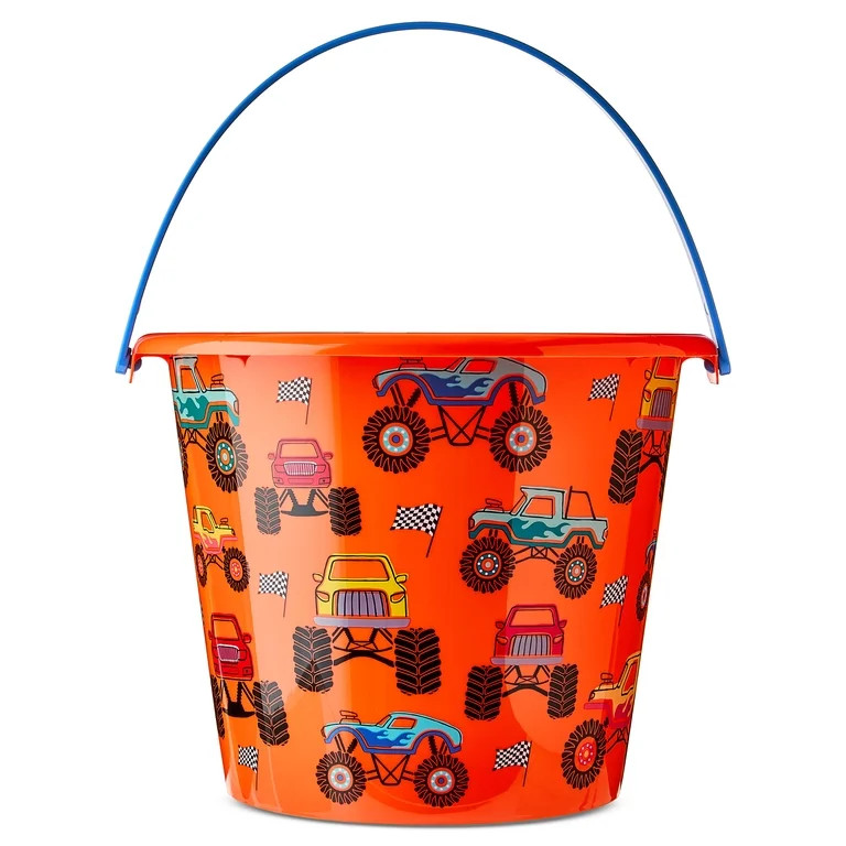 Jumbo Monster Trucks Plastic Bucket, Multicolor, 11" x 9", Easter by Way To Celebrate | Walmart (US)