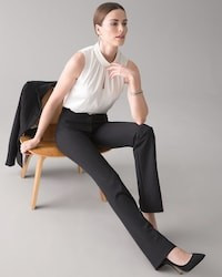 WHBM® Ines Slim Bootcut Comfort Stretch Pant | White House Black Market