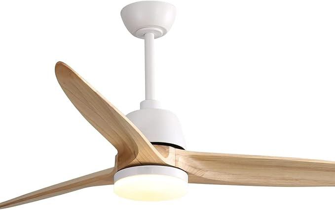 CACI Mall 56" Wood Ceiling Fan Indoor with Light and Remote Control, 6-Speed, 3-Timer with Quiet ... | Amazon (US)