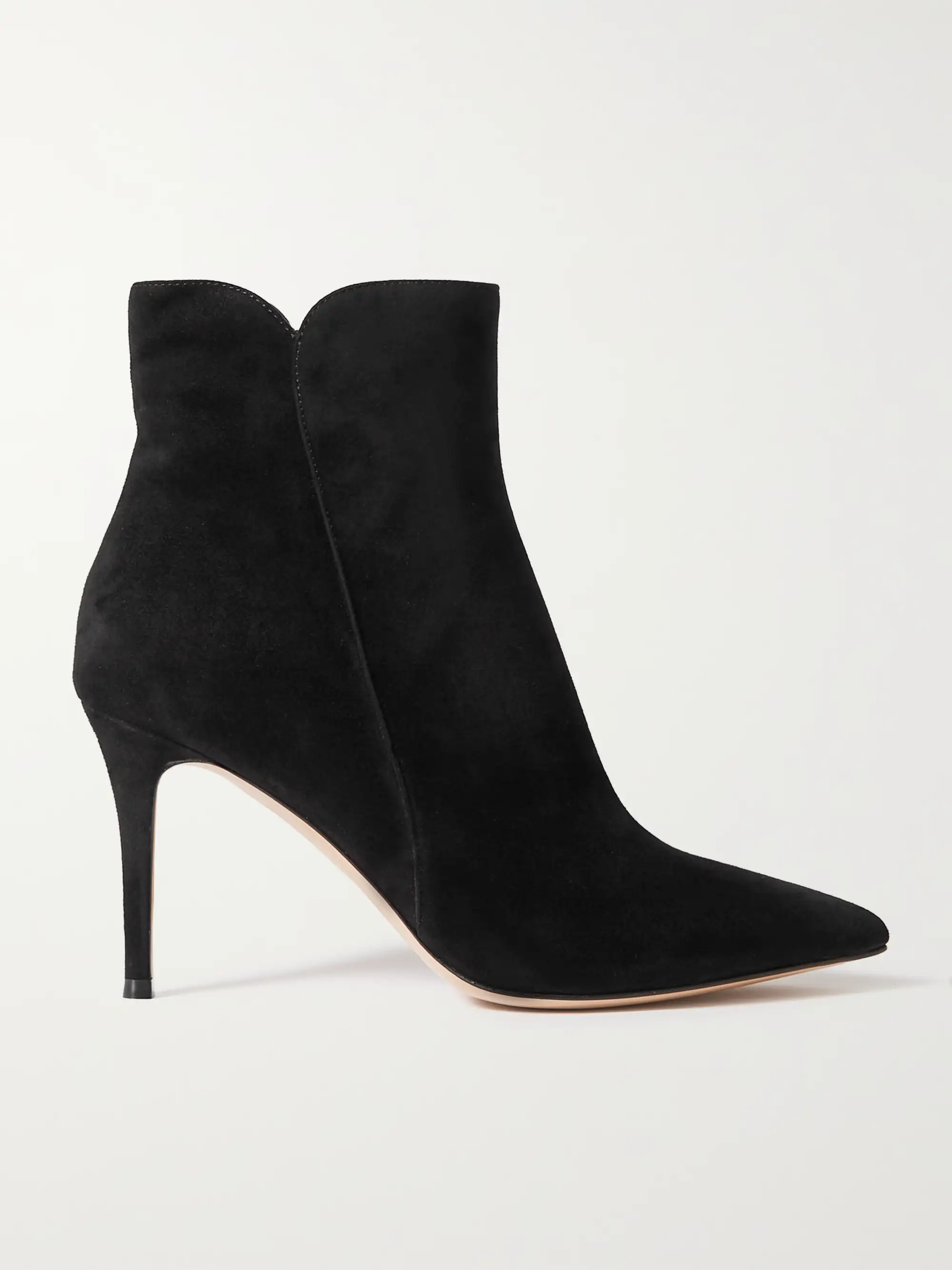 Black Levy 85 suede ankle boots | GIANVITO ROSSI | NET-A-PORTER | NET-A-PORTER (US)