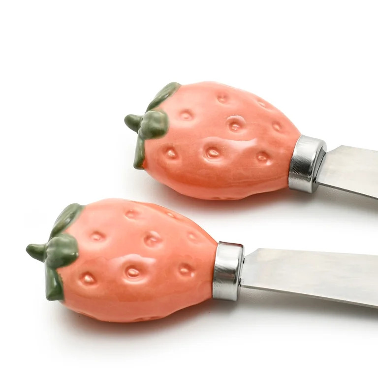 Cook With Color Cheese Spreader Knife, Stainless Steel Butter and Jam Blade with Figural Fruit Ha... | Walmart (US)
