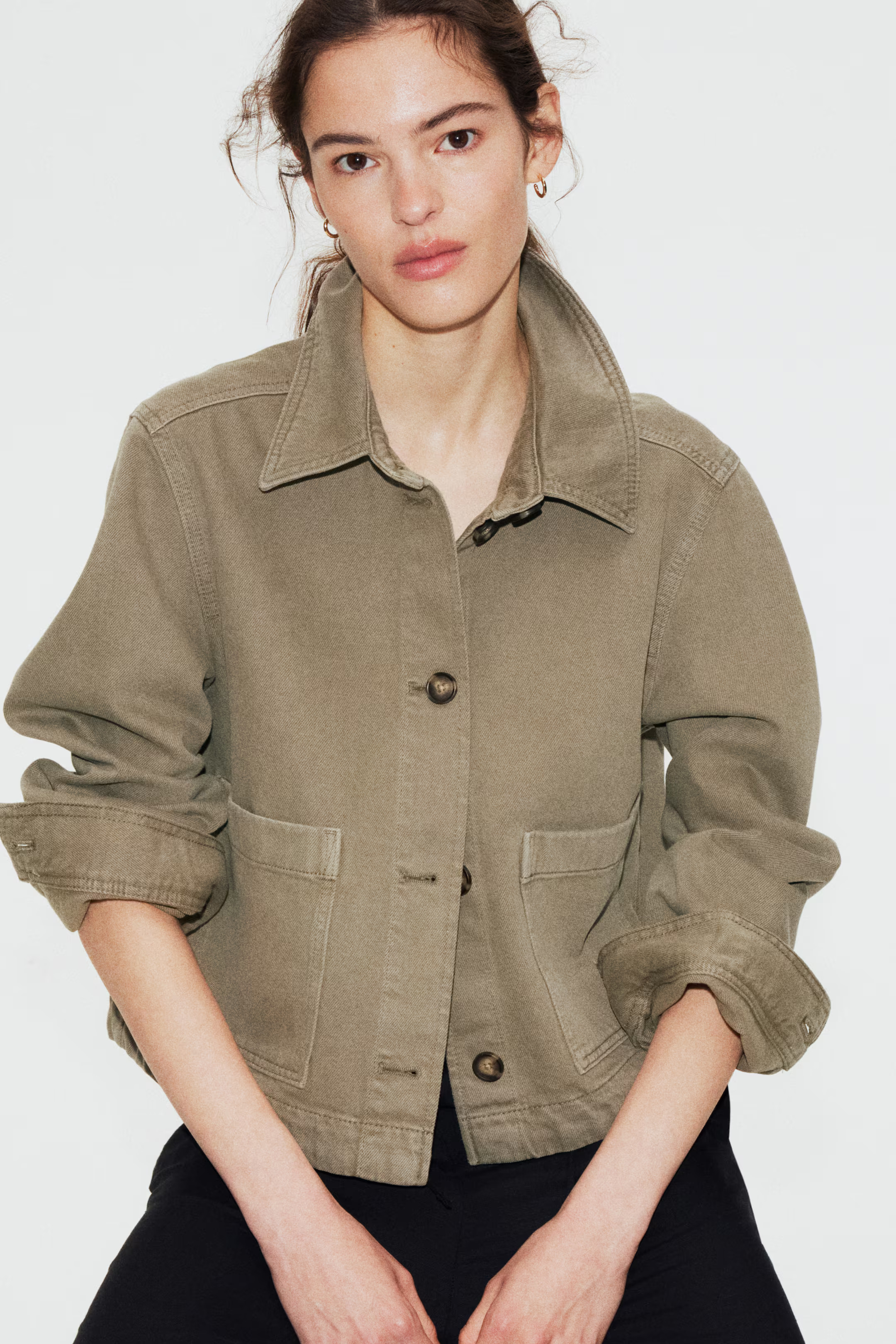 Denim jacket - White - Ladies | H&M GB | H&M (UK, MY, IN, SG, PH, TW, HK)