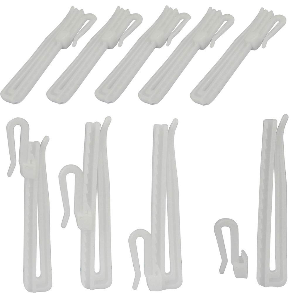 30 pcs Adjustable Curtain Hooks for Drapes Depth Pinch Pleat Locking Curtain Tape Clip Hooks Door... | Amazon (US)