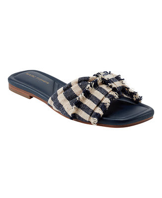 Marc Fisher Women's Orbit Knotted Flat Slide Sandals - Macy's | Macy's