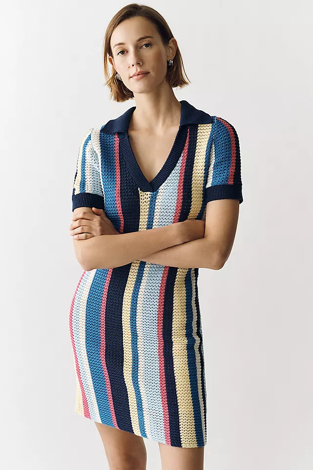 Collared Knit Mini Dress | Anthropologie (US)