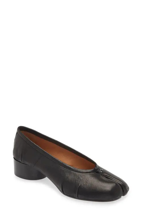 Maison Margiela Tabi Ballerina Pump in Black at Nordstrom, Size 10Us | Nordstrom