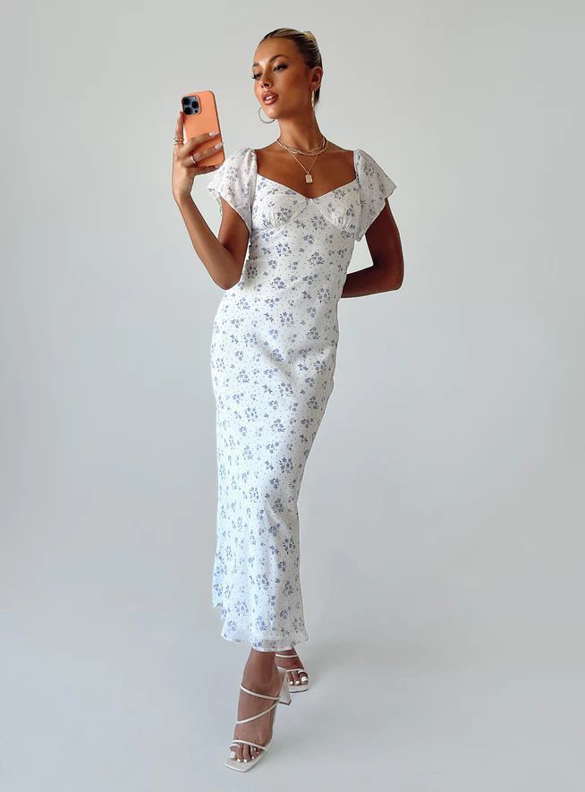 Hera Maxi Dress White Floral | Princess Polly US